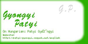 gyongyi patyi business card